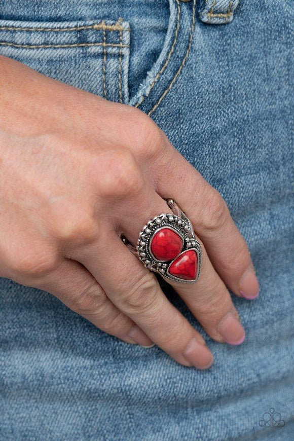 Paparazzi Ring ~ Mojave Mosaic - Red - Glitzygals5dollarbling Paparazzi Boutique 