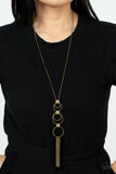 Join The Circle Brass ~ Paparazzi Necklace - Glitzygals5dollarbling Paparazzi Boutique 