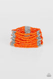 Paparazzi Outback Odyssey - Orange Seed Beads - Bracelet - Glitzygals5dollarbling Paparazzi Boutique 