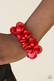 Paparazzi “Tropical Temptress” Red Wooden Bracelet - Glitzygals5dollarbling Paparazzi Boutique 