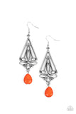 Transcendent Trendsetter Orange ~ Paparazzi Earrings - Glitzygals5dollarbling Paparazzi Boutique 