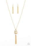 Paparazzi Elite Shine - Gold - Teardrop Gem - Necklace & Earrings - Glitzygals5dollarbling Paparazzi Boutique 