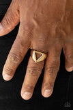 Trident - gold - Paparazzi mens ring - Glitzygals5dollarbling Paparazzi Boutique 