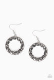 Paparazzi Global Glow Hematite Silver Earrings - Glitzygals5dollarbling Paparazzi Boutique 