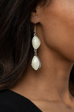 The Oracle Has Spoken - white - Paparazzi earrings - Glitzygals5dollarbling Paparazzi Boutique 