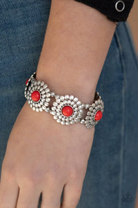 Bountiful Blossoms - red - Paparazzi bracelet - Glitzygals5dollarbling Paparazzi Boutique 