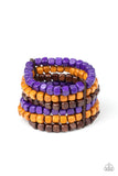 Paparazzi Tropical Tundra - Purple Wooden Bracelet - Glitzygals5dollarbling Paparazzi Boutique 