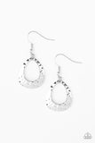Paparazzi Earring ~ Radiantly Rugged - Silver - Glitzygals5dollarbling Paparazzi Boutique 