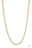 Paparazzi Necklace ~ Lightweight Division - Gold - Glitzygals5dollarbling Paparazzi Boutique 