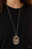 Paparazzi Renegade Ripples - Gold - Necklace & Earrings - Glitzygals5dollarbling Paparazzi Boutique 