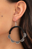 Paparazzi Earring ~ Tambourine Trend - Black - Glitzygals5dollarbling Paparazzi Boutique 