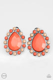 So Spring Season Orange Clip-on Earrings - Glitzygals5dollarbling Paparazzi Boutique 
