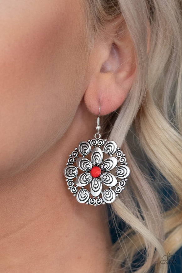 Grove Groove - red - Paparazzi earrings - Glitzygals5dollarbling Paparazzi Boutique 