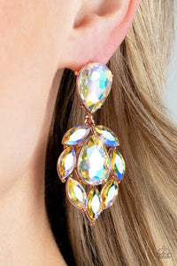 Galactic Go-Getter Copper ~ Paparazzi Earrings - Glitzygals5dollarbling Paparazzi Boutique 