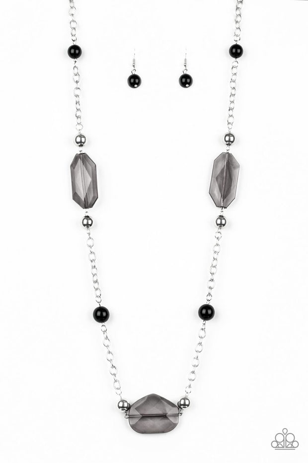 Crystal Charm - black - Paparazzi necklace - Glitzygals5dollarbling Paparazzi Boutique 
