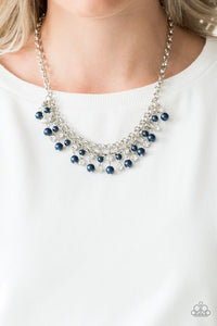 Paparazzi You May Kiss the Bride - Blue Pearls - Silver Necklace and matching Earrings - Glitzygals5dollarbling Paparazzi Boutique 