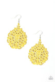 PAPARAZZI FLORAL AFFAIR - YELLOW earrings - Glitzygals5dollarbling Paparazzi Boutique 