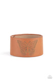 Paparazzi Flirty Flutter - Brown Life of the Party Exclusive Butterfly Bracelet - Glitzygals5dollarbling Paparazzi Boutique 