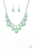 Paparazzi Jaw-Dropping Diva - Green - Teardrop Beads - Necklace & Earrings - Glitzygals5dollarbling Paparazzi Boutique 