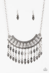 The Desert is Calling Silver Necklace - Glitzygals5dollarbling Paparazzi Boutique 