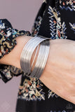 Paparazzi Urban Glam - Silver - Cuff Bracelet - Fashion Fix / Trend Blend - Glitzygals5dollarbling Paparazzi Boutique 