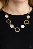 Paparazzi Bermuda Bliss - Gold - White Shell Discs - Necklace & Earrings - Glitzygals5dollarbling Paparazzi Boutique 