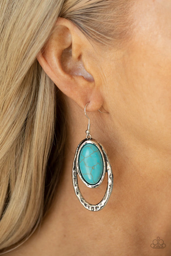 Pasture Paradise - blue - Paparazzi earrings - Glitzygals5dollarbling Paparazzi Boutique 