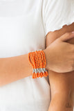 Paparazzi Outback Odyssey - Orange Seed Beads - Bracelet - Glitzygals5dollarbling Paparazzi Boutique 