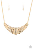 Paparazzi Terra Trailbreaker - Gold - Necklace & Earrings - Glitzygals5dollarbling Paparazzi Boutique 