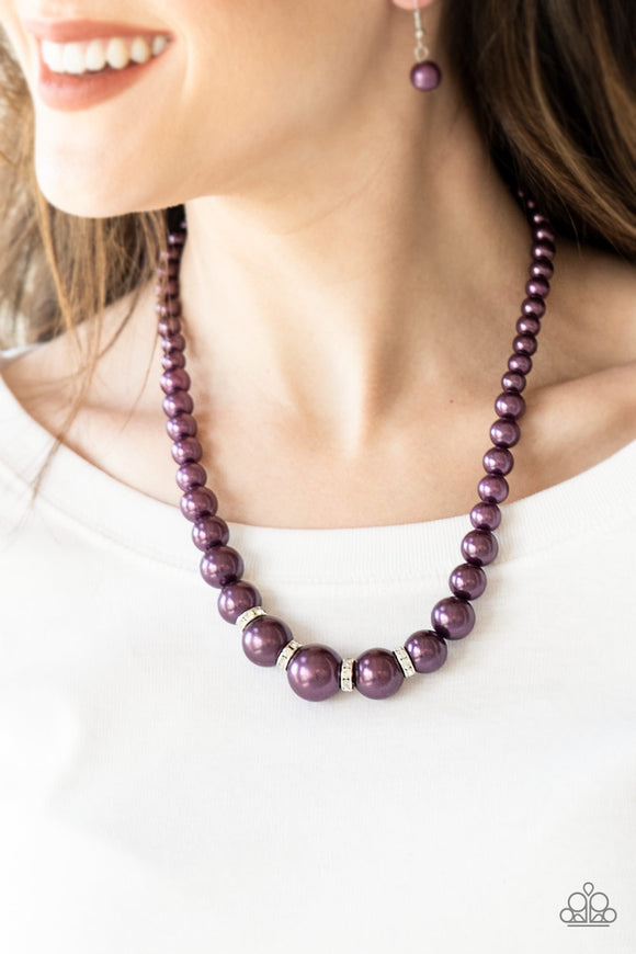 Paparazzi Party Pearls Purple Necklace - Glitzygals5dollarbling Paparazzi Boutique 