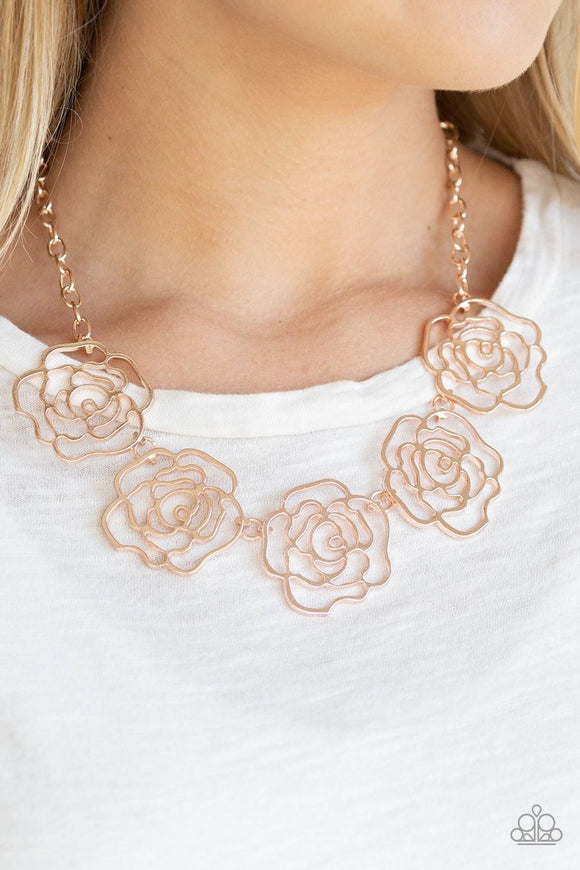 Budding Beauty - rose gold - Paparazzi necklace - Glitzygals5dollarbling Paparazzi Boutique 