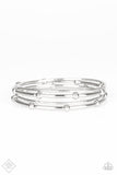 Beauty Basic - silver - Paparazzi bracelet Fashion Fix Exclusive - Glitzygals5dollarbling Paparazzi Boutique 