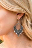 Paparazzi Mojave Melody - Silver - Intricate Textures - Earrings - Fashion Fix Exclusive November 2019 - Glitzygals5dollarbling Paparazzi Boutique 