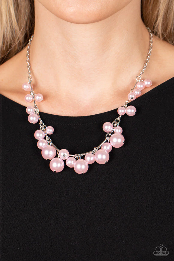 Tearoom Gossip Pink ~ Paparazzi Necklace - Glitzygals5dollarbling Paparazzi Boutique 