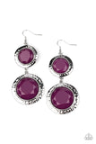 Paparazzi Earring ~ Thrift Shop Stop - Purple - Glitzygals5dollarbling Paparazzi Boutique 