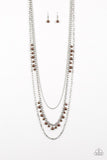 Paparazzi Pearl Pageant - Brown Pearls - Necklace & Earrings - Glitzygals5dollarbling Paparazzi Boutique 