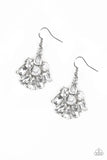 Paparazzi “Fiercely Famous” White Earrings - Glitzygals5dollarbling Paparazzi Boutique 