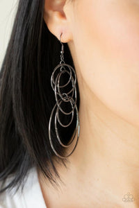 I Feel Dizzy - black - Paparazzi earrings - Glitzygals5dollarbling Paparazzi Boutique 