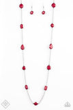 Paparazzi Color Me Carefree Red Necklace Fashion Fix - Glitzygals5dollarbling Paparazzi Boutique 