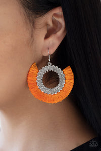 Paparazzi Fringe Fanatic Orange Fringe Earrings - Glitzygals5dollarbling Paparazzi Boutique 