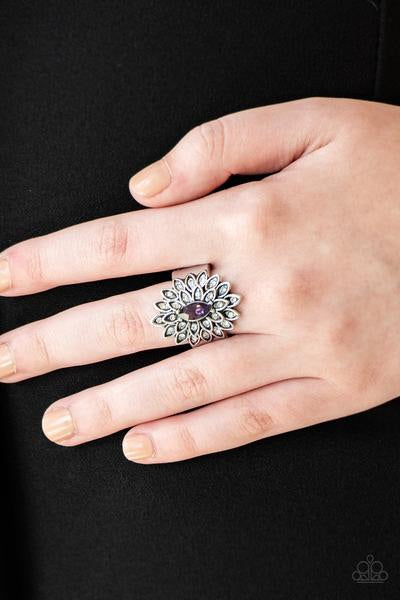 Paparazzi Blooming Fireworks Purple Ring - Glitzygals5dollarbling Paparazzi Boutique 