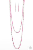 What a Colorful World - pink - Paparazzi necklace - Glitzygals5dollarbling Paparazzi Boutique 