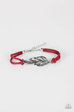 Paparazzi “Faster Than Flight” Red Feather Bracelet - Glitzygals5dollarbling Paparazzi Boutique 