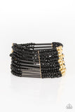 Paparazzi Rural Retreat - Gold - Black Seed Beads - Bracelet - Glitzygals5dollarbling Paparazzi Boutique 