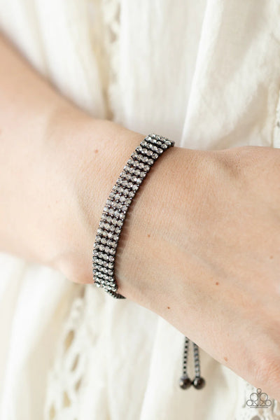A Diamond a Dozen Black ~ Paparazzi Bracelet - Glitzygals5dollarbling Paparazzi Boutique 
