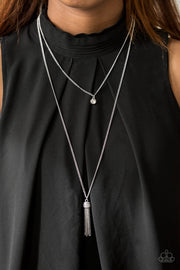 Paparazzi Minimal Millennium White Rhinestone Necklace - Glitzygals5dollarbling Paparazzi Boutique 