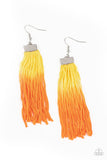 Paparazzi Dual Immersion - Yellow - to Amberglow Tassels - Earrings - Glitzygals5dollarbling Paparazzi Boutique 