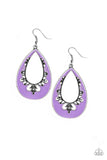 Paparazzi Compliments To The CHIC - Purple - Silver Teardrop - Earrings - Glitzygals5dollarbling Paparazzi Boutique 