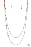 Paparazzi Ultrawealthy - Copper - Necklace & Earrings - Glitzygals5dollarbling Paparazzi Boutique 