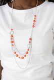 Party Dress Princess Orange Necklace - Glitzygals5dollarbling Paparazzi Boutique 